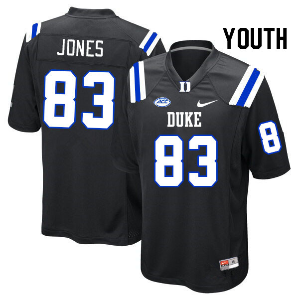 Youth #83 Spencer Jones Duke Blue Devils College Football Jerseys Stitched Sale-Black